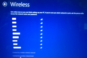 Windows 8 Setup, Choose WiFi